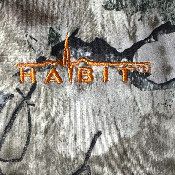 Habit Men’s Camo Zip Jacket L Gray Tan Fleece Lined - Picture 3 of 11